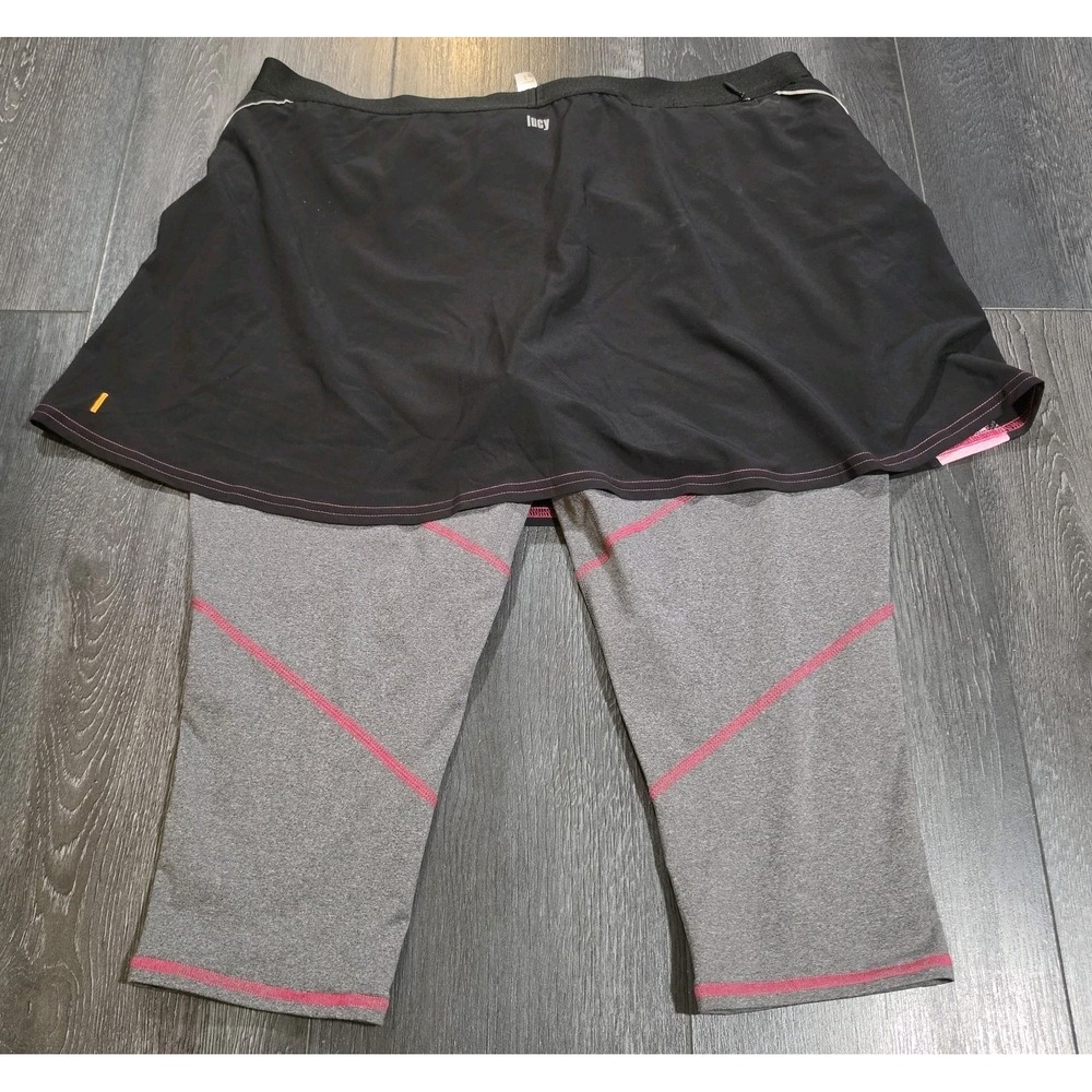 Lucy Skirted Leggings Women XL Black Pink Strech Tennis Gym Training Performance
